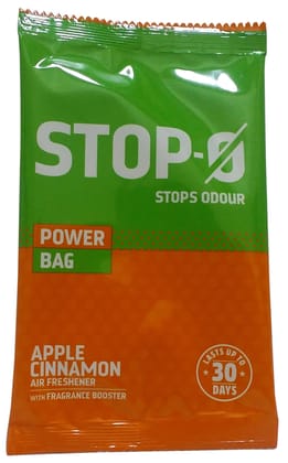 Stop-O Stop, O Air Freshener Power Bag, Apple Cinnamon, 10G Pouch