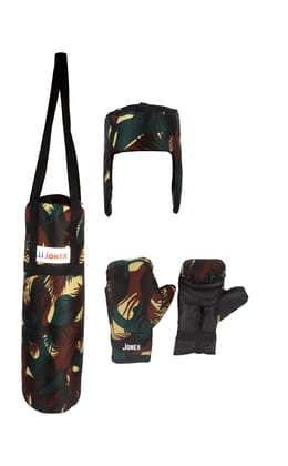 Jonex JJ Boxing Kit for Baby, Kids Punching Bag, Pair of Gloves and Headgear Army Jonex JJ Boxing Kit for Baby, Kids Punching Bag, Pair of Gloves and Headgear Army