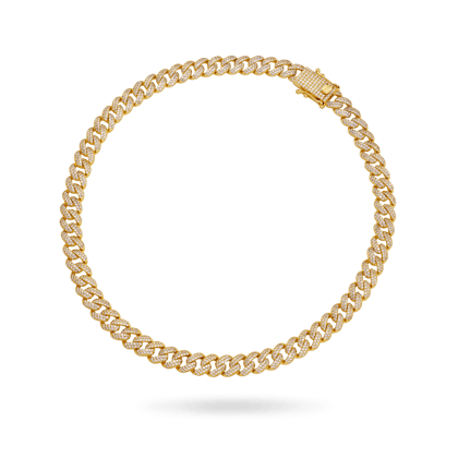 CUBAN ID LINK NECKLACE (GOLD) 11MM-50 CM