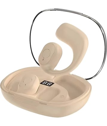 VEhop U10 OWS OPEN EAR Bluetooth True Wireless (TWS) On Ear 48 Hours Playback Fast charging,Powerfull bass IPX4(Splash & Sweat Proof) Beige