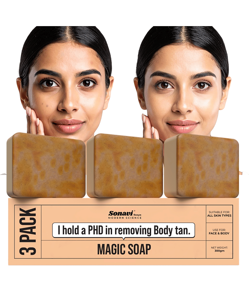 Sonavi Skin Whitening GHARSOAP Soap for All Skin Type ( Pack of 3 )
