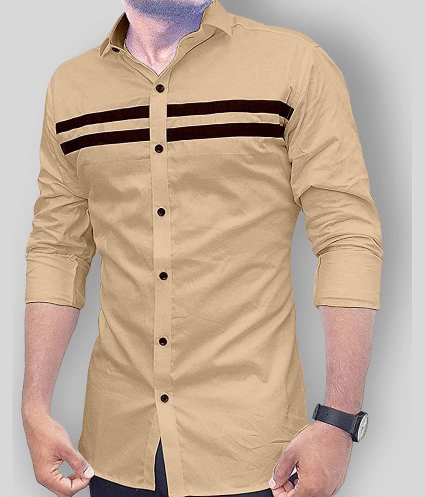 VERTUSY Cotton Blend Regular Fit Striped Full Sleeves Men's Casual Shirt - Black ( Pack of 1 )