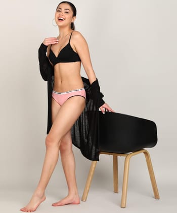 Women Branded Elastic Hipster_(Pink)-S / Pink