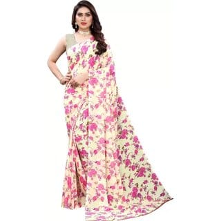 SVB Saree Yellow Colour Georgette Printed Saree