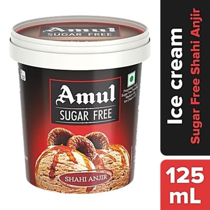 Amul Sugar Free Ice Cream - Shahi Anjeer, With Chocolate Sauce, 125 ml - 125 mL - 125 mL - One unit