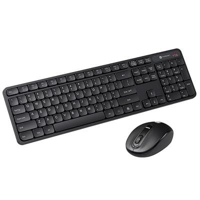 Portronics Key8 Combo Wireless Keyboard and Mouse Set with 2.4 GHz Wireless, Large Keycaps, 104 Keys, Adjustable Mouse Sensitivity, 12 Multimedia Hotkeys, USB Receiver for PC, Laptop, Mac (Black) Portronics Key8 Combo Wireless Keyboard and Mouse Set with 2.4 GHz Wireless, Large Keycaps, 104 Keys, Adjustable Mouse Sensitivity, 12 Multimedia Hotkeys, USB Receiver for PC, Laptop, Mac (Black)