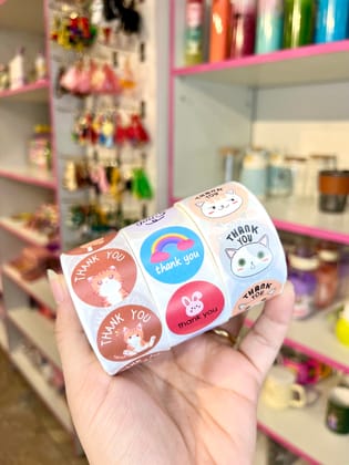 Sticker Roll | Cute Mini Stickers (1 roll)-Brown cat