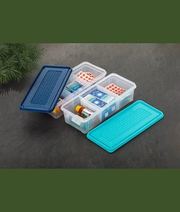 Dinely Plastic Multicolor Food Container ( Set of 2 )