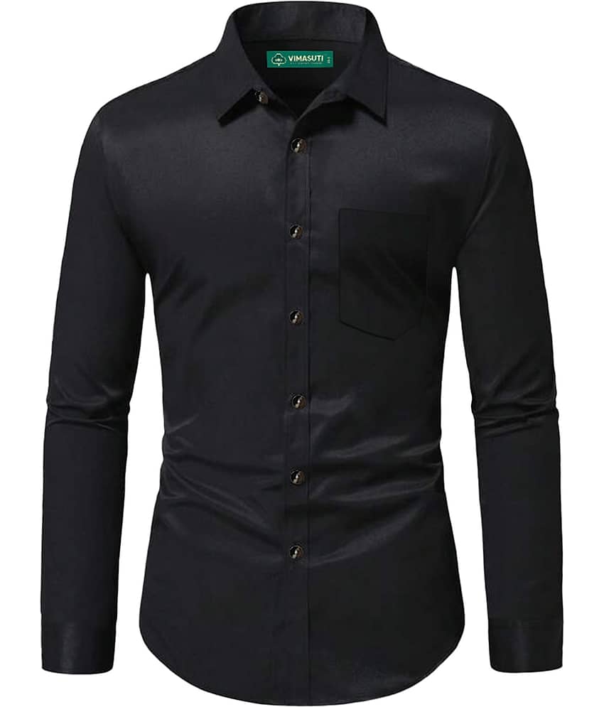 VIMASUTI Cotton Blend Slim Fit Solids Full Sleeves Men's Casual Shirt - Blue ( Pack of 1 )