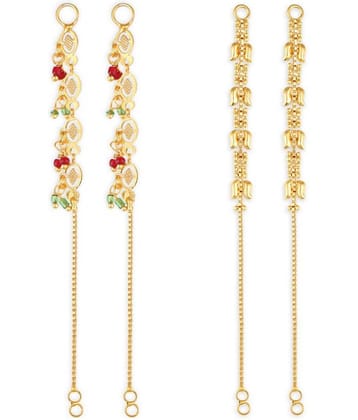 1gram gold Plated Kanchain Ear chain earcuff Ear to Ear Combo for Women & Girls