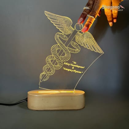 Shayona Customised Doctor Logo Led Table Lamp