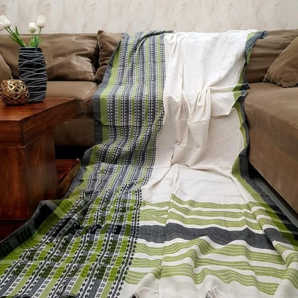 AWESOME LINEN COTTON PRINTED SAREE - 1851