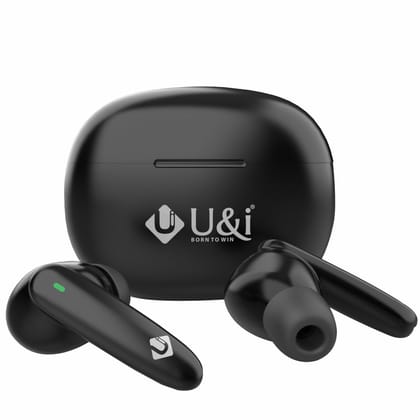 U&i Progress Series 50 Hours Music Time True Wireless Earbuds | Quad Mic ENC-Black