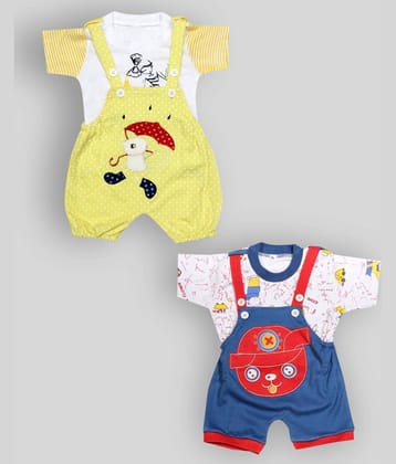 Babeezworld Pack of 2 Baby Girls 100% Cotton Bodysuit ( Multi Color )