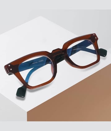 Peter Jones Brown Full Rim Square Computer Glasses ( Pack of 1 )