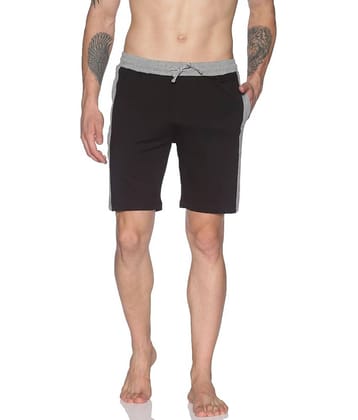 Dollar Athleisure - Black Cotton Men's Shorts ( Pack of 1 )