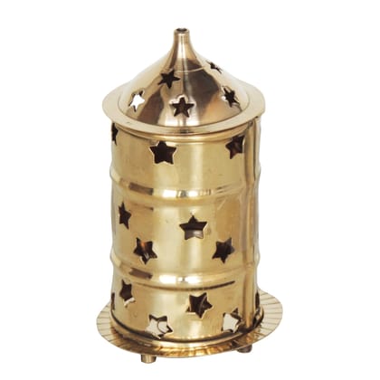 Brass Table Decor Oil Lamp, Deepak  - Artistic Hanging Lamp for Puja Room, Height : 4.5 Inch (ZMAS539 A)