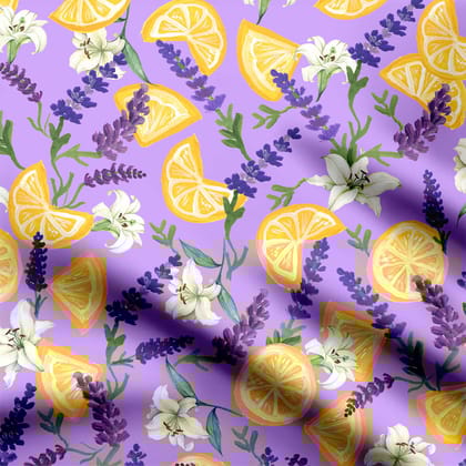 Lavender Lemon lilies-Cotton