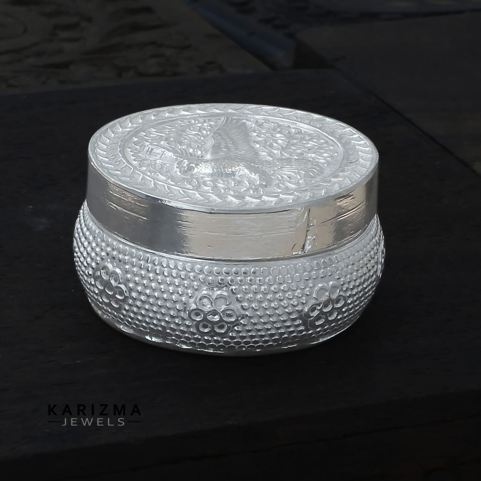 Real Silver amazing eagle design Honey Container Dibbi for Red Book Remedy