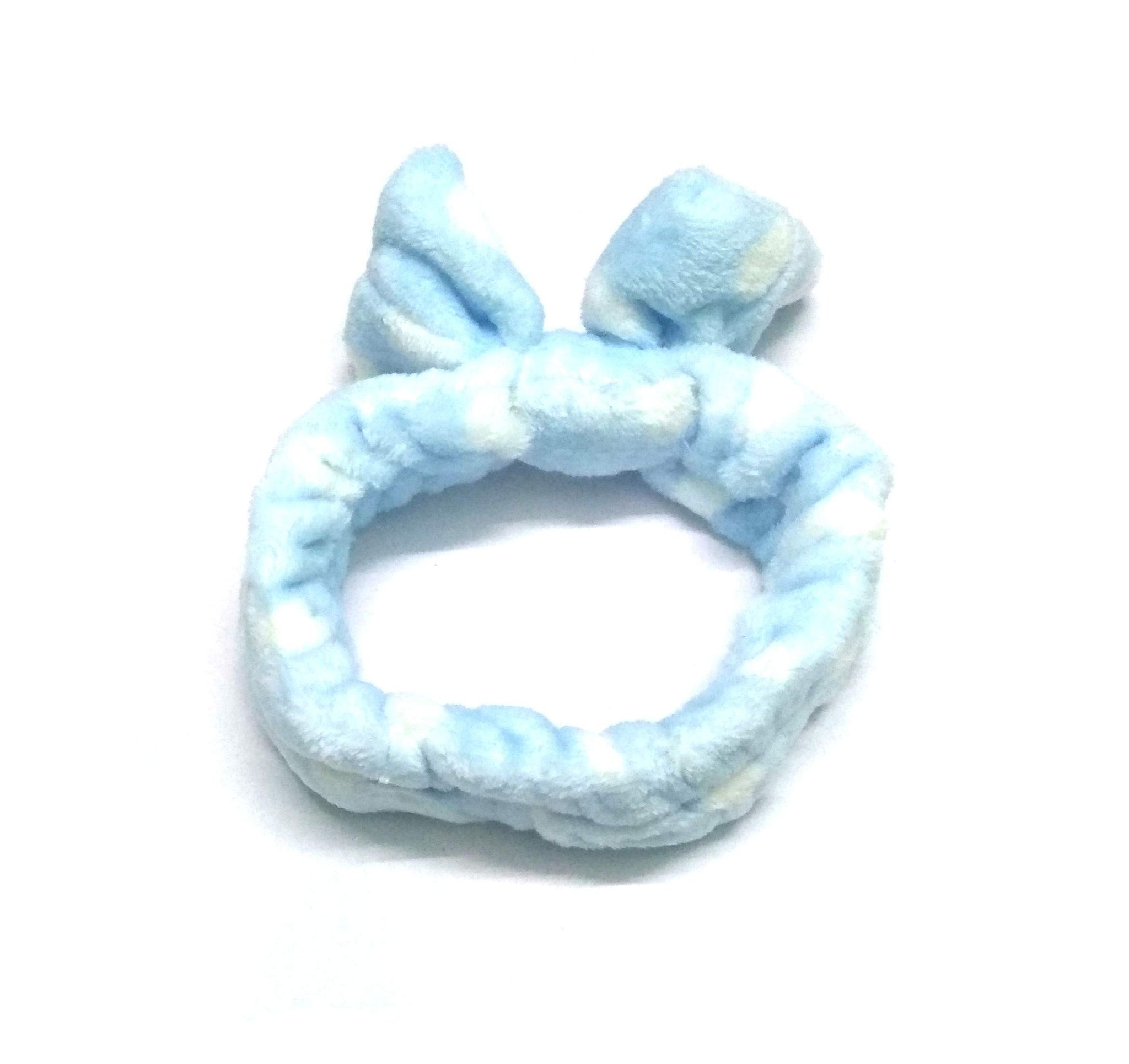 Nawani Facial Spa Makeup Cleansing Cute Bow Velvet Elastic Headband