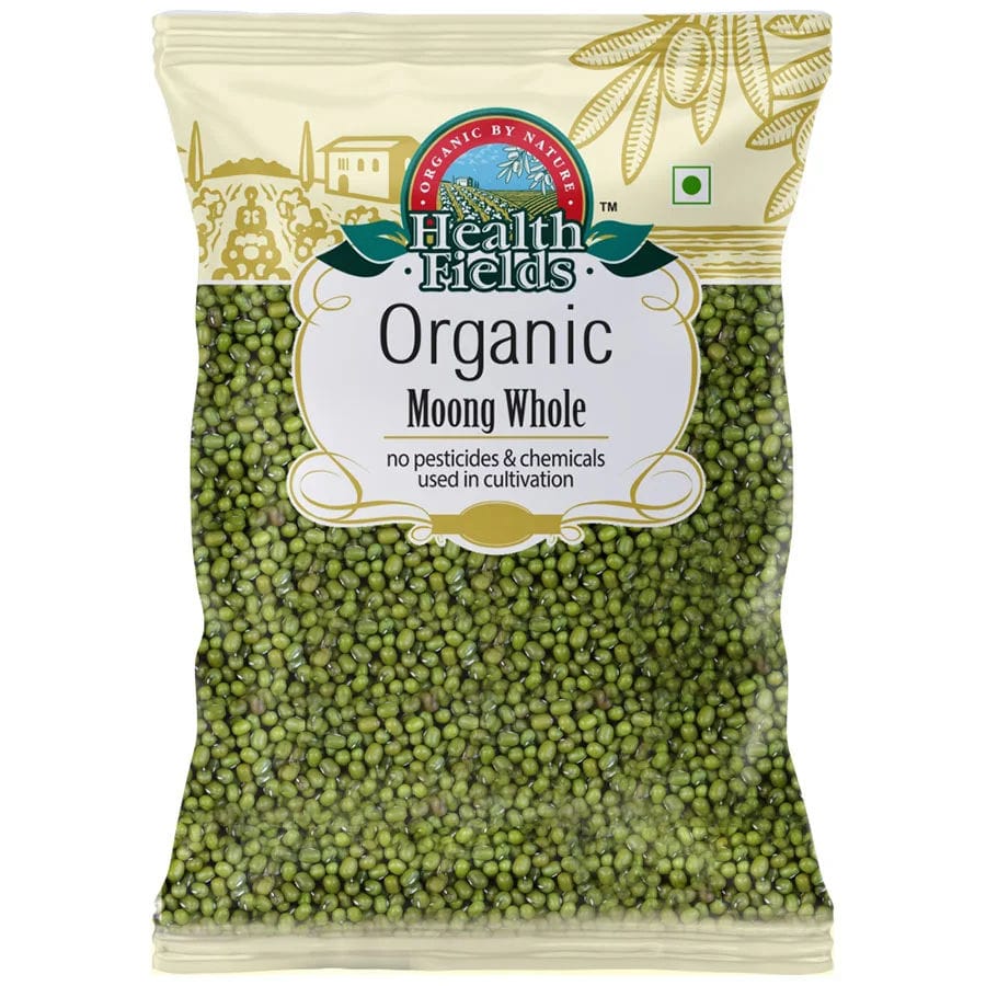 Health Fields Organic Moong Whole Pulses 1Kg