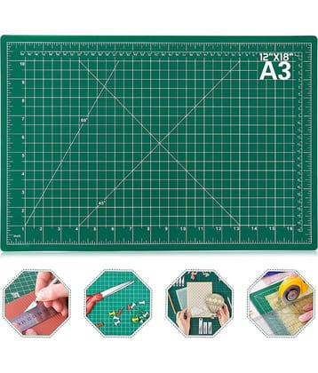 Rangwell Self Healing Cuttting Mat A3 Size, Polyvinyl Chloride, Green