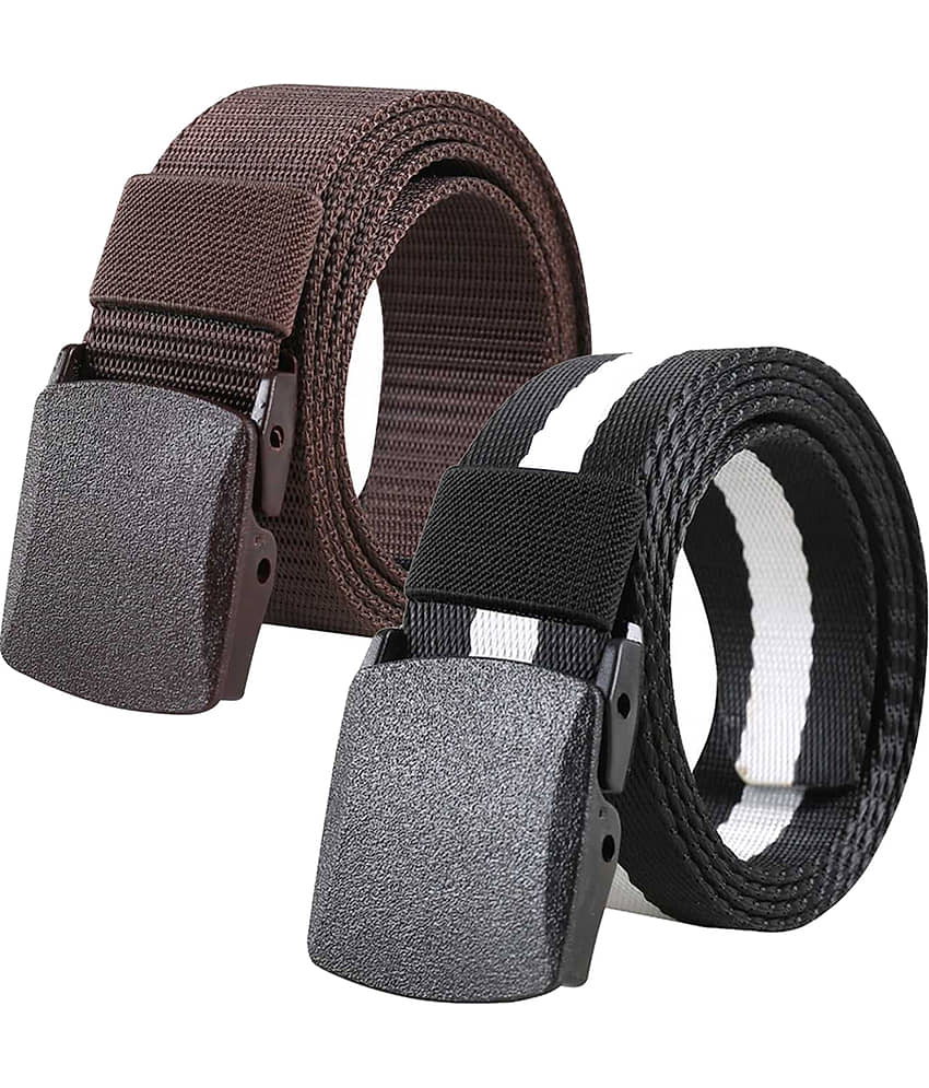 SUNSHOPPING Multi Nylon Casual Belt Pack of 1