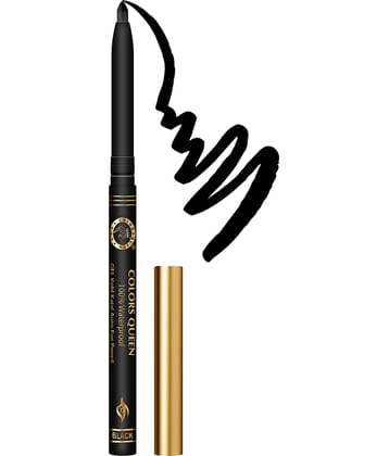 Colors Queen HD Auto Gel Kajal Long Lasting and Waterproof Black -Pack of 1