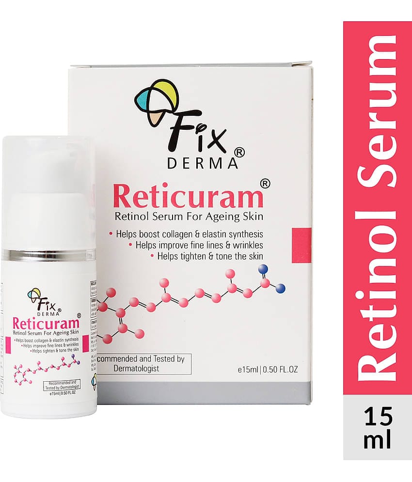 Fixderma Reticuram for Fine Lines & Wrinkles, Anti Aging Serum, Boost Collagen 15 ml, (Pack of 1)
