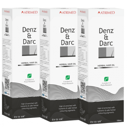 Atrimed Denz & Darc Herbal Hair Oil (Pack of 3) - 300 ml