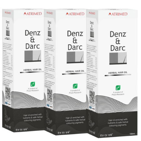 Atrimed Denz & Darc Herbal Hair Oil (Pack of 3) - 300 ml