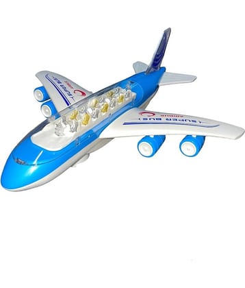 Air Plane Bus Toy Lights & Sound Boys/Girls, Battery Operated Plane with Universal Wheel (Doesn't Fly)