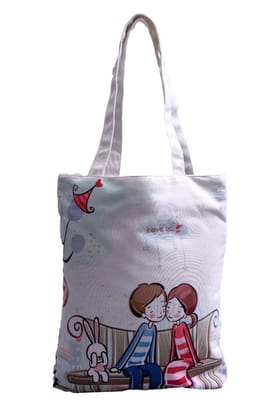 Printed Astara Poly Canvas Tote Bag
