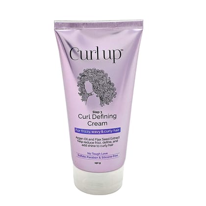 Curl Up Curl Defining Cream - All In One Leave In Conditioner Moisturizes, Enhances Natural Curl Definition & Provides Medium Hold to Dry Frizzy, Wavy & Curly Hair 150g Curl Up Curl Defining Cream - All In One Leave In Conditioner Moisturizes, Enhances N