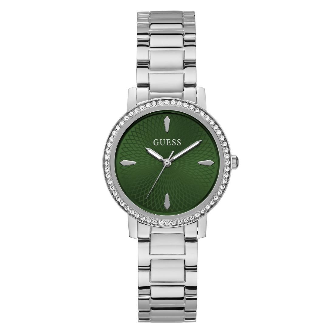 Guess Women 34 mm Green Dial Analog Watch- U1405L1M-Green
