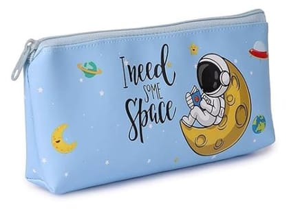Neel Space Astronaut Pencil Case 1 Compartment Cute Aesthetic Pencil Case for School Kids Pencil Pouch for Kids School Pouch Organizer for Students Handheld Pen Bag Stationery Storage Pencil Pouch