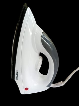 HAFNER Maeve 1000-watt Dry Iron With American Heritage Sole Plate, Aerodynamic Design, Easy Grip Temperature Knob & 2 years Warranty. (Grey) Grey