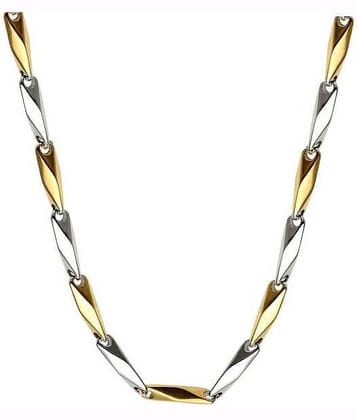 Green Spritual Rhodium Plated Chain ( Set of 1 )