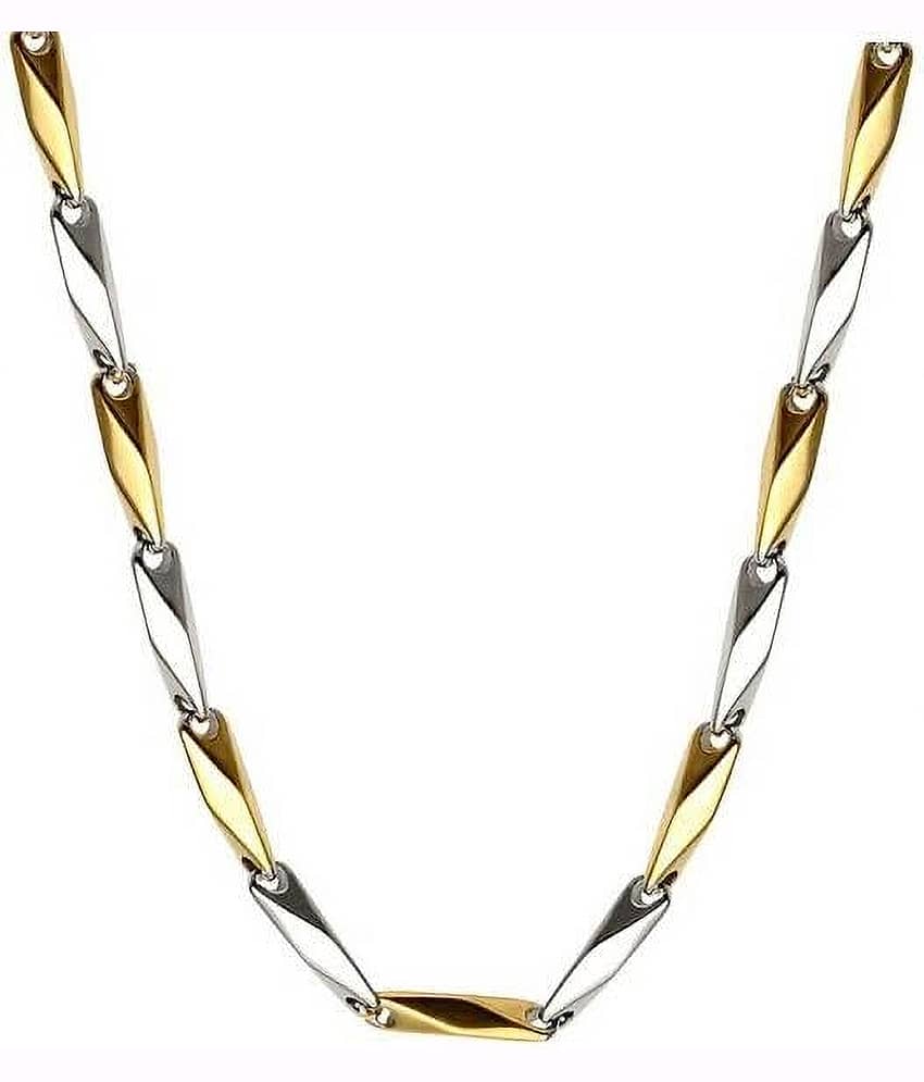 Green Spritual Rhodium Plated Chain ( Set of 1 )