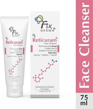 Fixderma 0.5% Retinol Reticuram Face Cleanser for All Skin Types, 75ml, (Pack of 1)