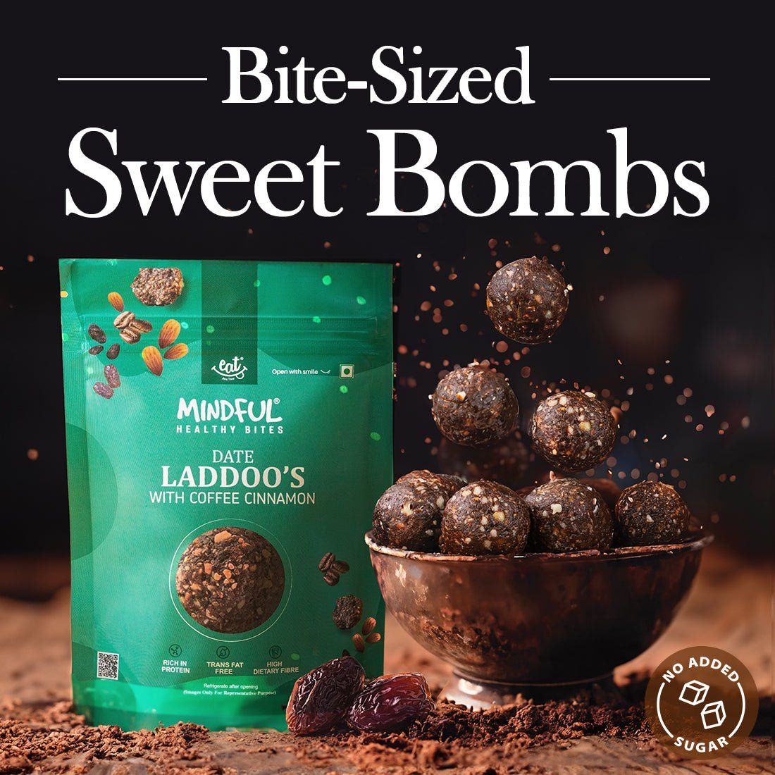 Coffee Cinnamon Date Laddoos Coffee Cinnamon Date Laddoos - Pack of 3