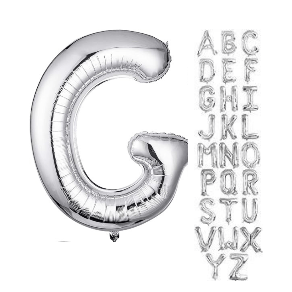Letter G Silver Foil Balloon - 16 inches - 1PC - Party and Festive Needs | Buy online on ZillyBuy