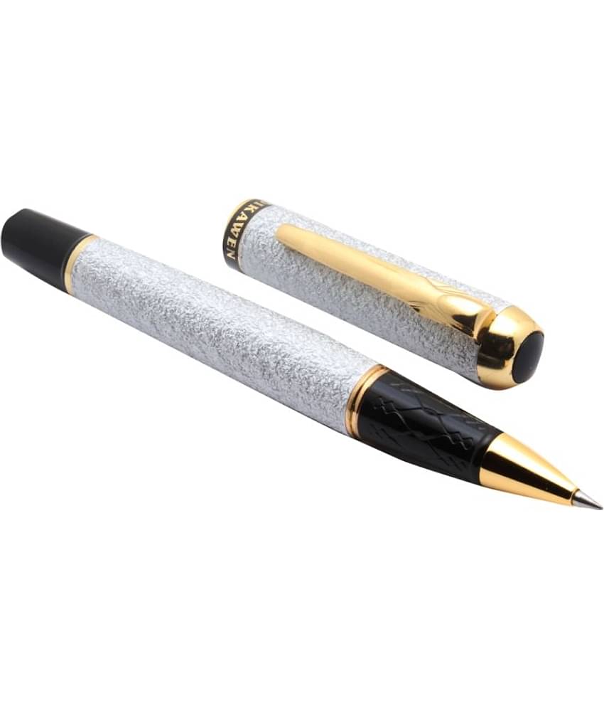 Dikawen 827 Gift Collection Rollerball Pen Shimmery Sand Metal Body Golden Trims