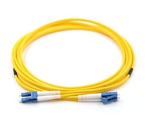 Fiber Optic LC/UPC-LC/UPC SM DX Patch Cable Cord (Yellow, 10M)