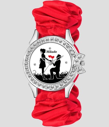 Mikado - Red Fabric Analog Womens Watch