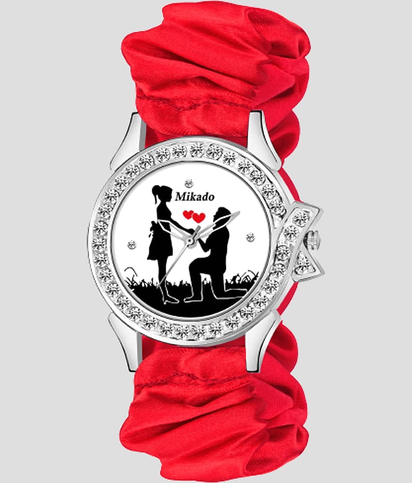 Mikado - Red Fabric Analog Womens Watch