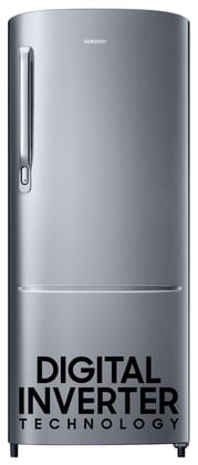Samsung 223 L, 3 Star Inverter Direct-Cool Single Door Refrigerator (RR24C2723S8/NL, Silver, Elegant Inox) Samsung 223 L, 3 Star Inverter Direct-Cool Single Door Refrigerator (RR24C2723S8/NL, Silver, Elegant Inox) - Silver / 223 L