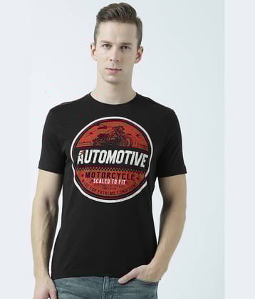 Huetrap Pack of 1 Cotton Regular Fit Men's T-Shirt ( Black )