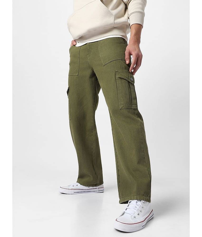 Urbano Fashion Relaxed Washed Men's Jeans - Green ( Pack of 1 )