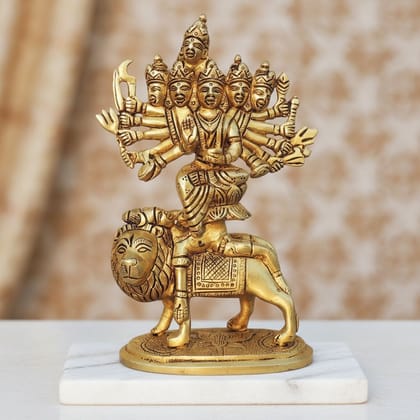 Handcrafted Brass Maa Kamakhya Devi God Idol Statue for Puja Room, Height : 9.5 Inch (BSMAS1788 B)